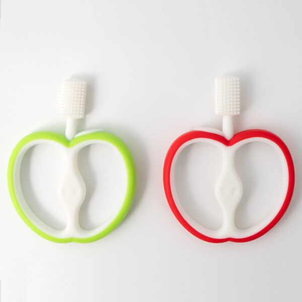 Apple Shape Soft Silicone Teether for Baby Gums, Teething Toys for Babies