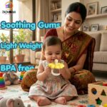 Silicone Baby Flower Teether for 0-24 Months, BPA-Free Food Grade Silicone Teething Toy -Yellow-Daffodil - Image 6